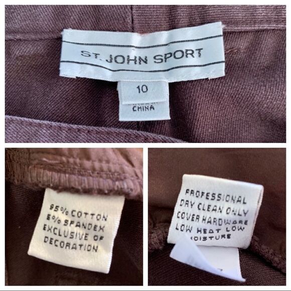 SALE St. John Sport Brown Pants Size 10 GUC Slacks - Picture 8 of 8